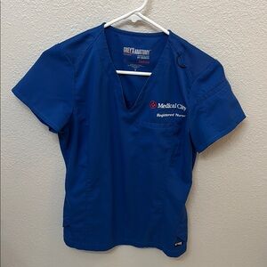 Grey's Anatomy Royal Blue Medical Scrub Top